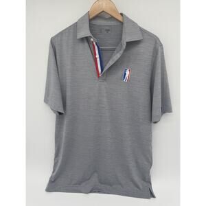 Mens M USAG U Suck At Golf polo shirt heather gray
